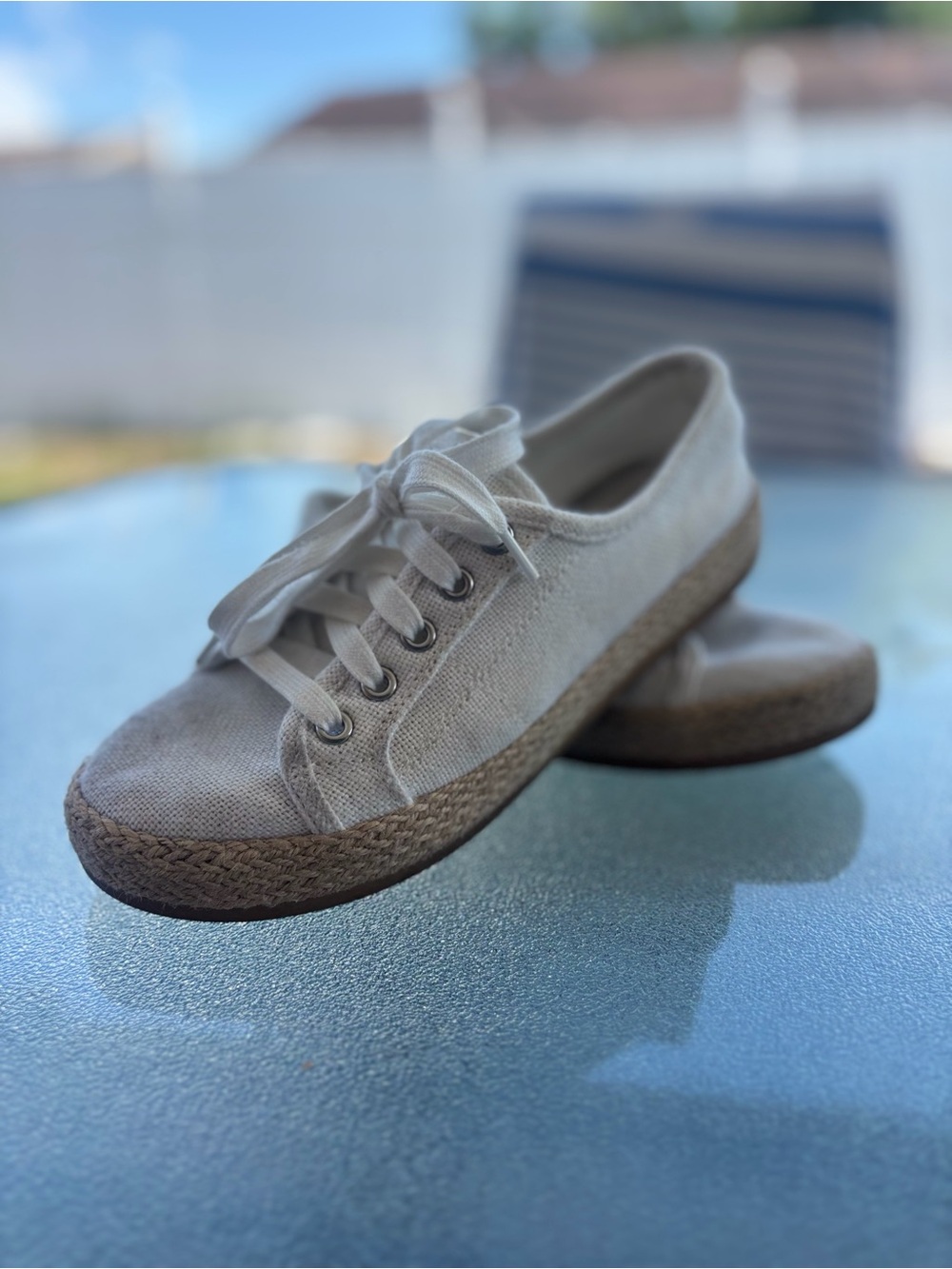 Tommy Bahama Casual Canvas Espadrille Sneakers in Light Beige